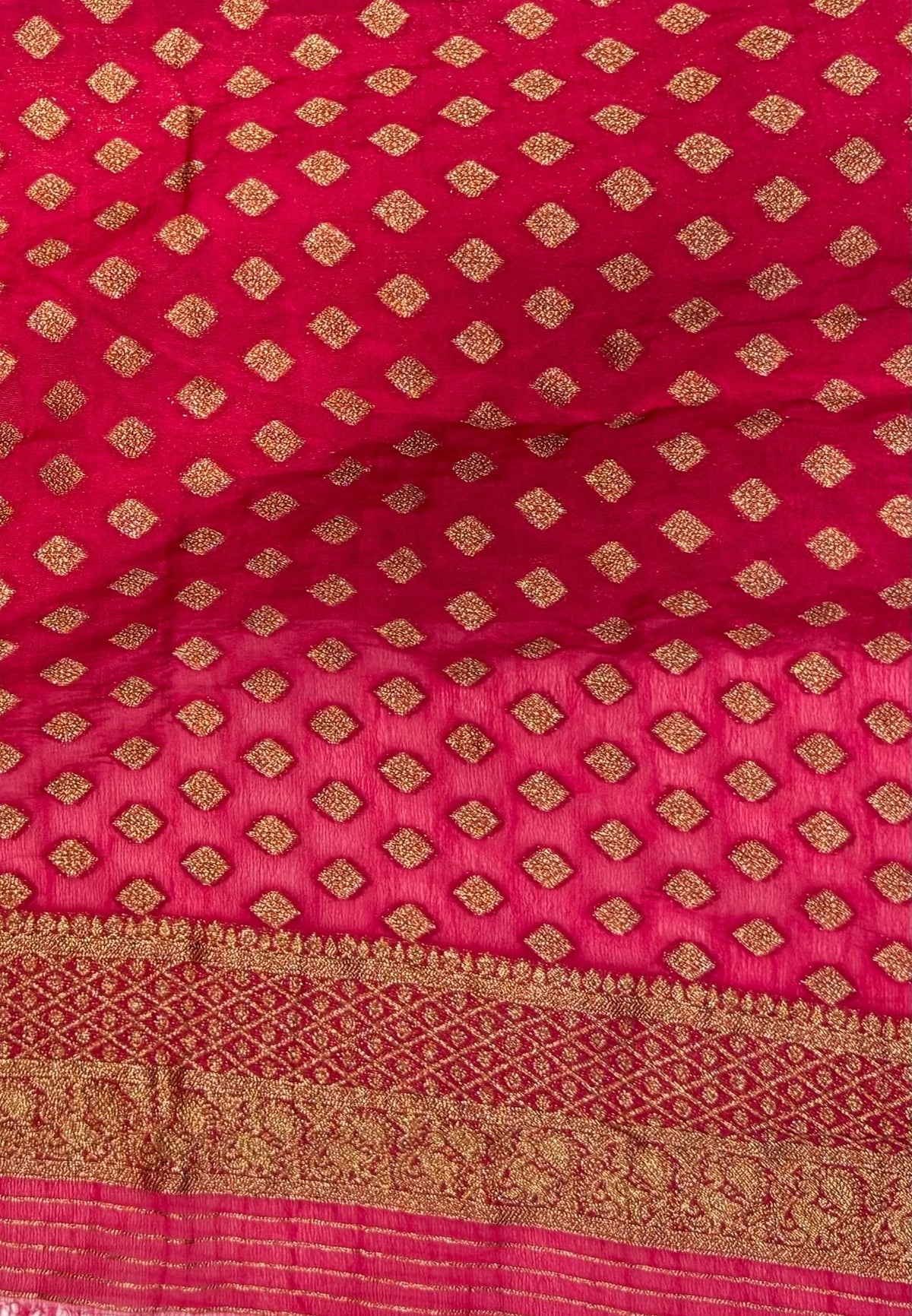 Banarasi Georgette Saree-Black with Contrast Retapet Border