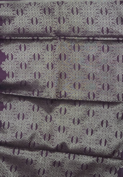 Semi Raw Silk Saree -Arakku in Kolam Pattern