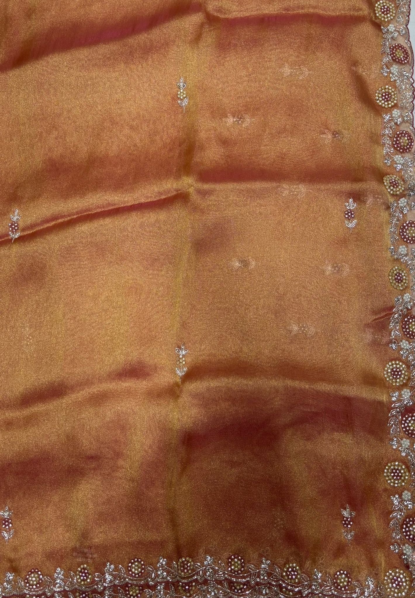 Designer Saree-Pale Orange