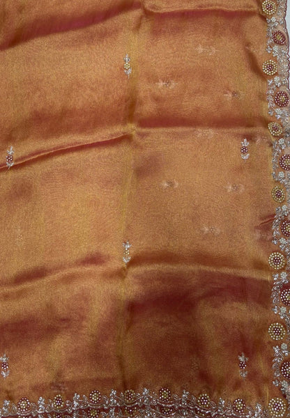Designer Saree-Pale Orange