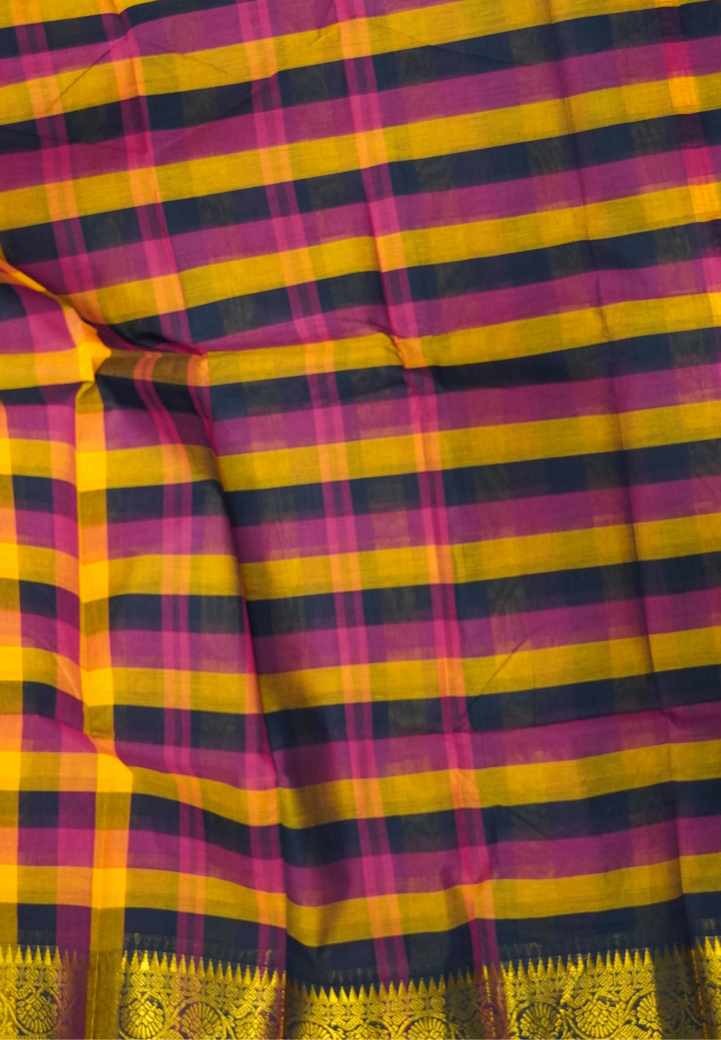 Chettinadu Cotton Saree-Pink Palum Pazham Kattam