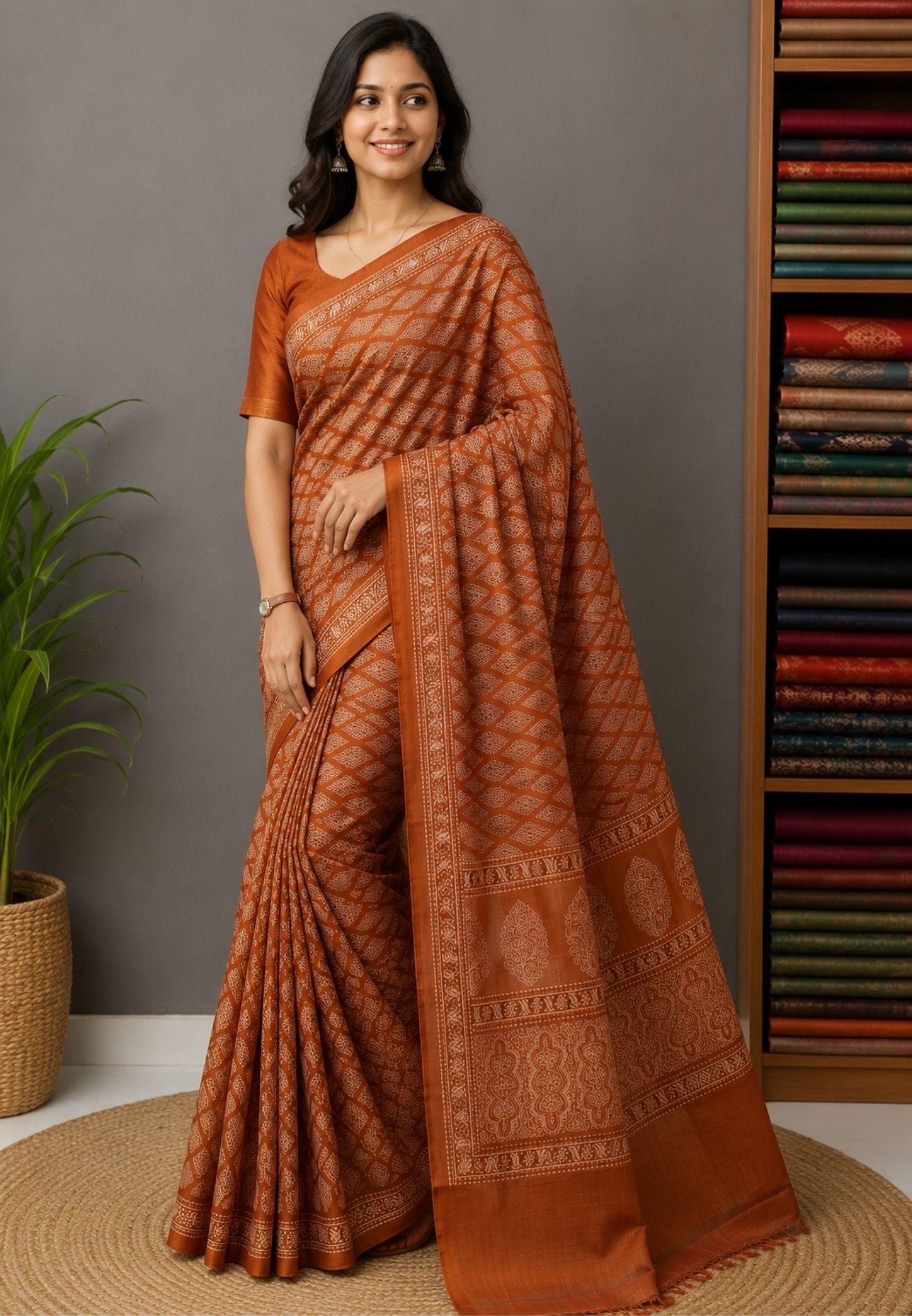 Pure Tussar Saree-Honey