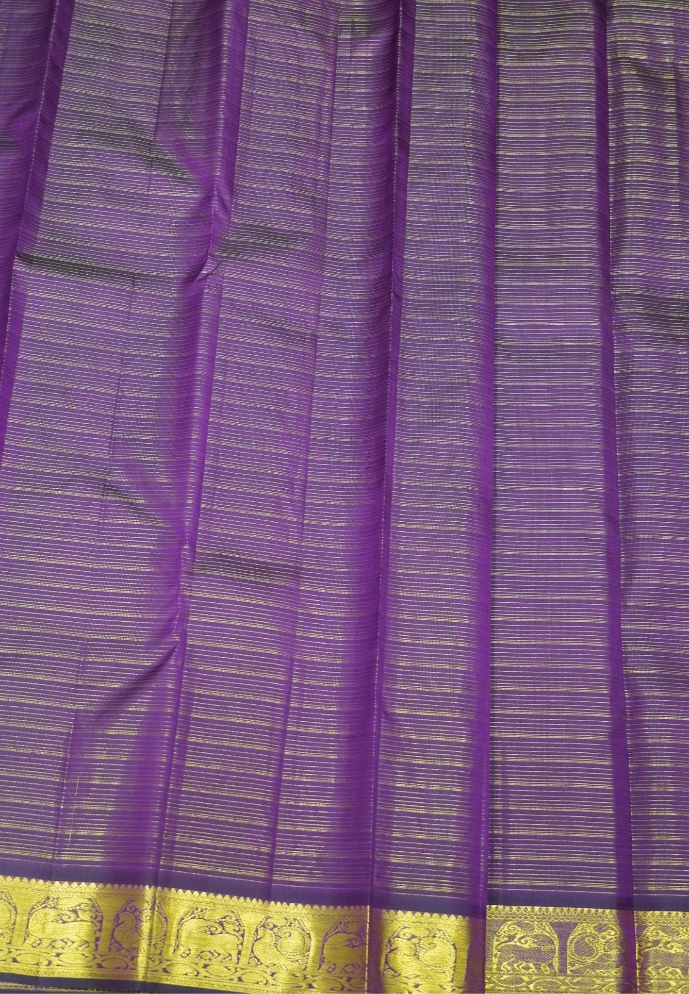 Pure Kanchipuram Silk Saree-Wine Vairaoosi with Peacock Butta and Border