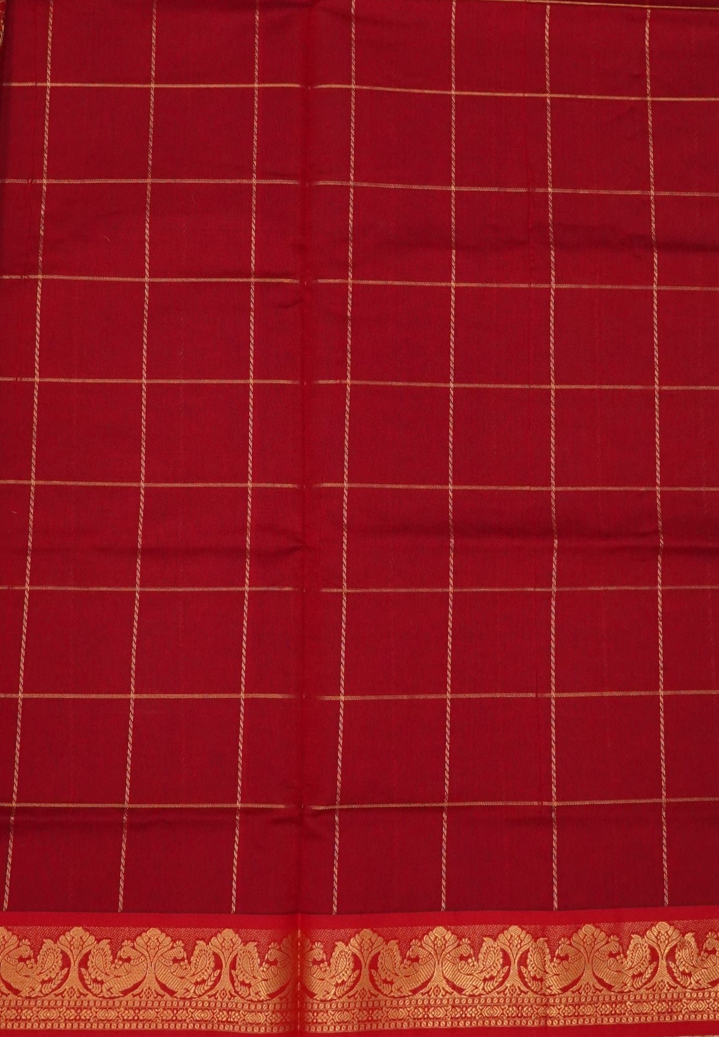 Silk Cotton Saree – Manthulir Green with Contrast Annapakshi Border