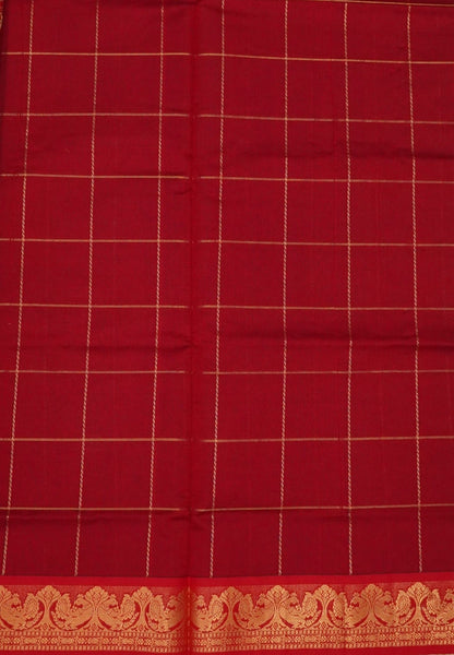 Silk Cotton Saree – Manthulir Green with Contrast Annapakshi Border