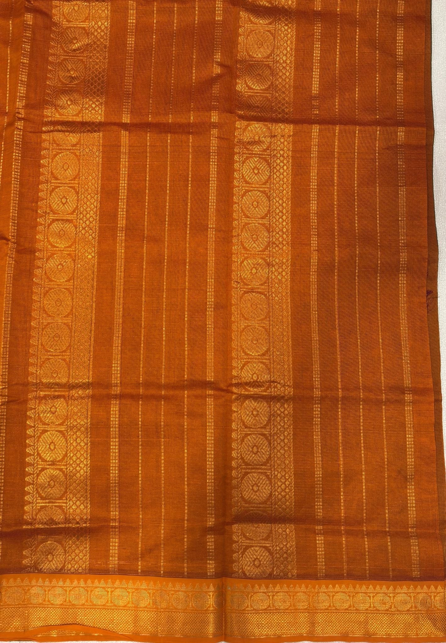Silk Cotton Saree-Maanthulir Green with Contrast Border in Vairaoosi