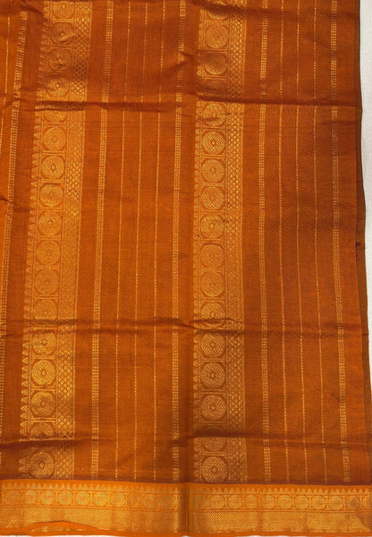 Silk Cotton Saree-Maanthulir Green with Contrast Border in Vairaoosi