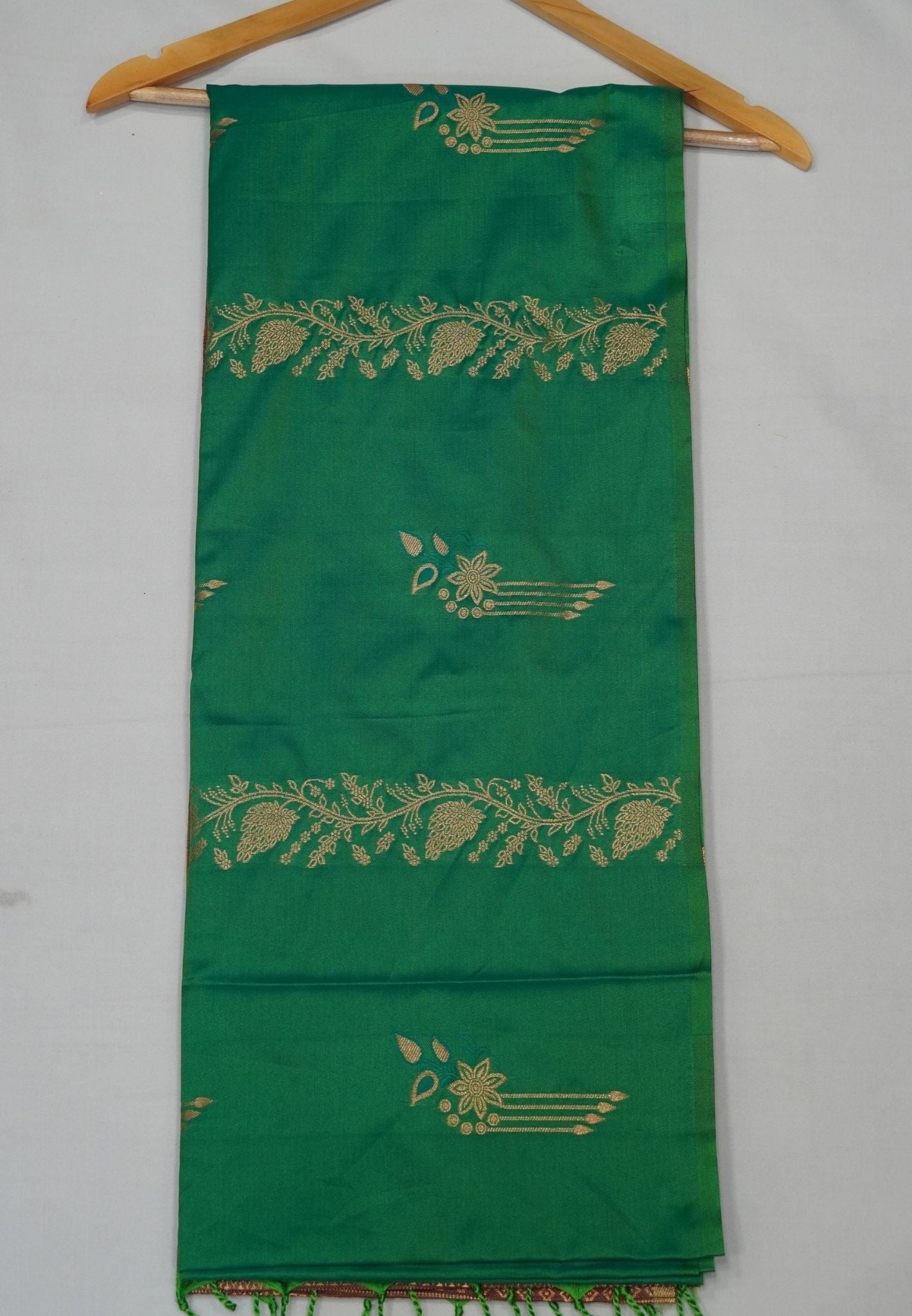 Semi Silk Saree-Teal Green