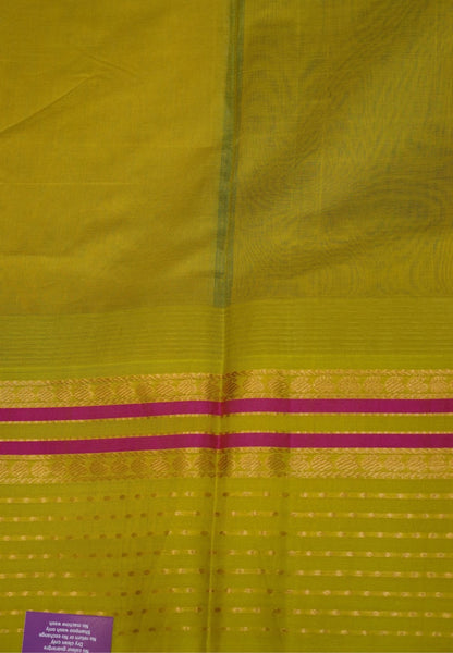 Pure Silk Cotton Saree-Ramar Blue in Zari Checks with Contrast Border