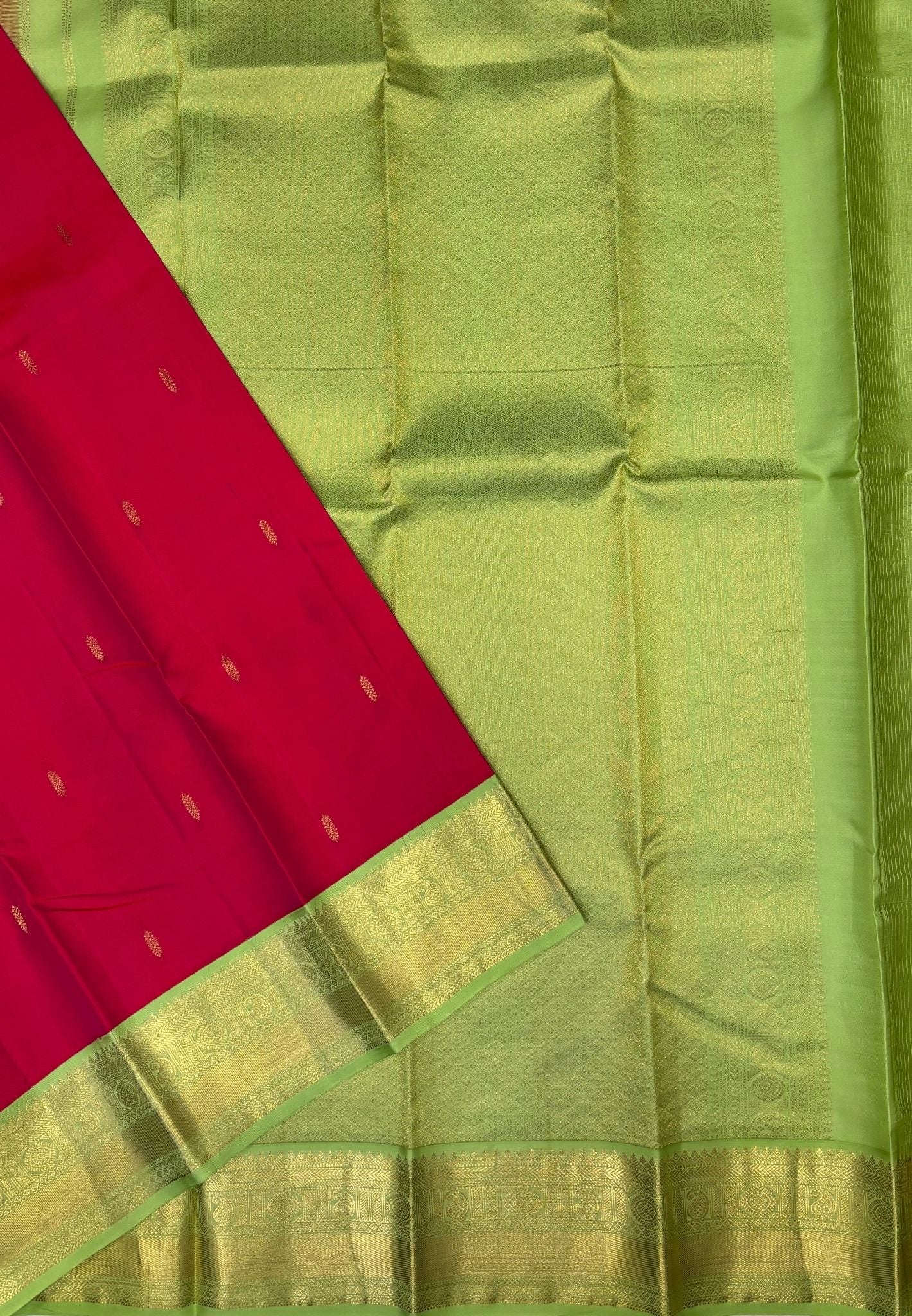 Pure Kanchipuram Silk Saree -Redish Pink