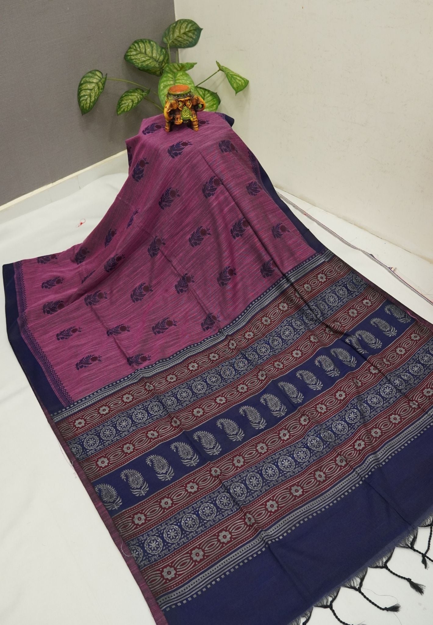 Sambalpuri Cotton Saree-Lavender