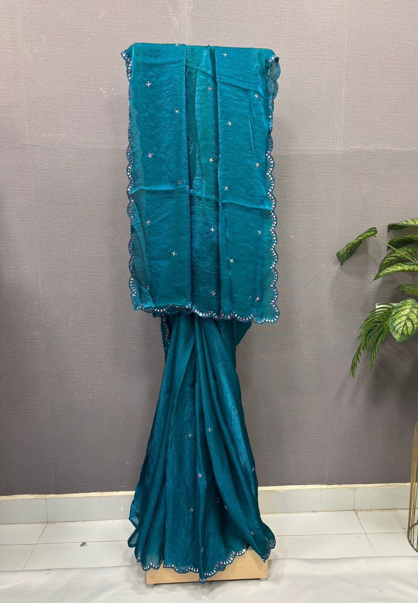 Designer Saree-Peacock  Green