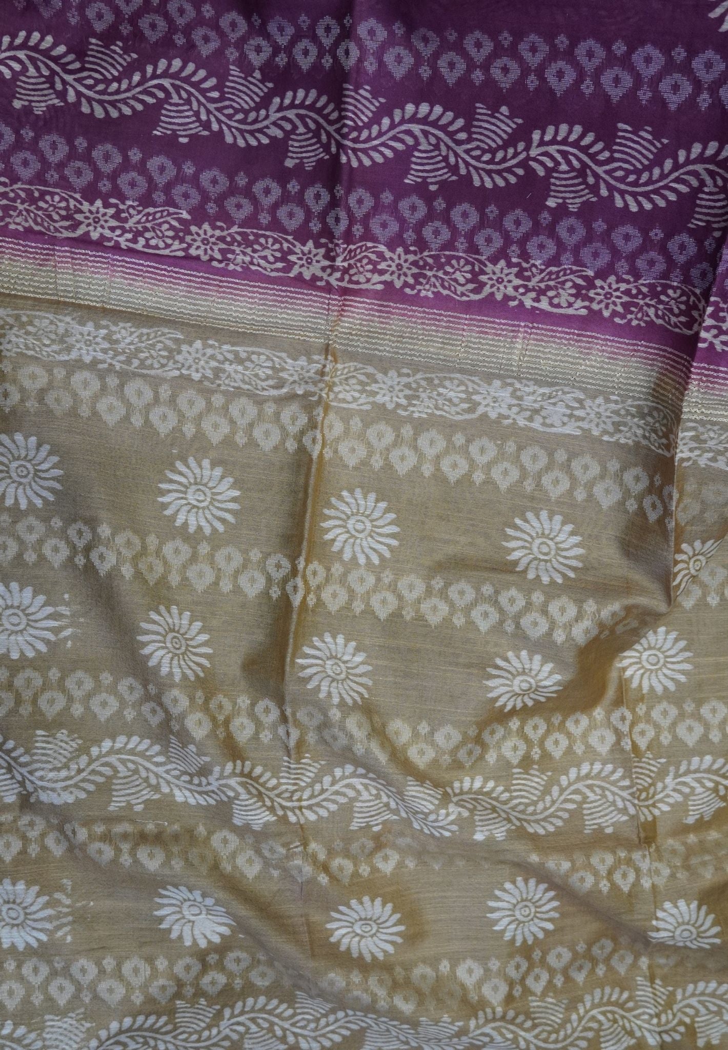 Bhagalpur Cotton Saree-Purple