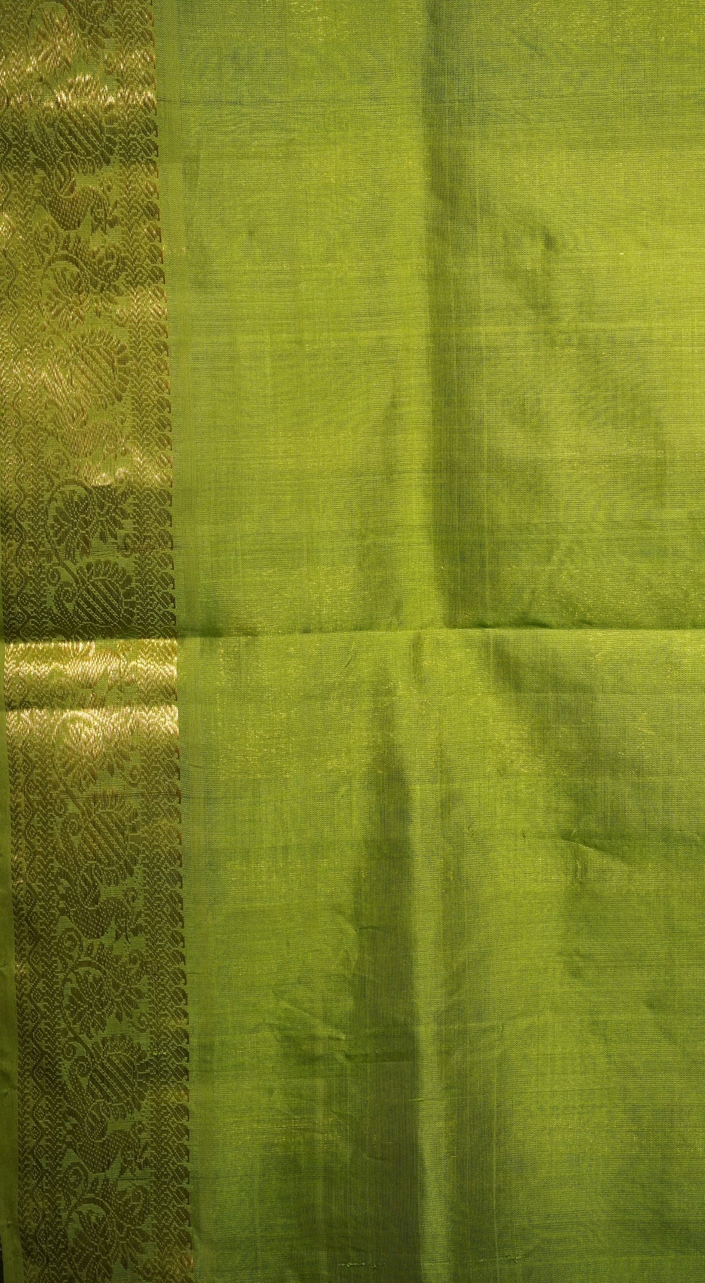 Silk Cotton Saree Checks Green