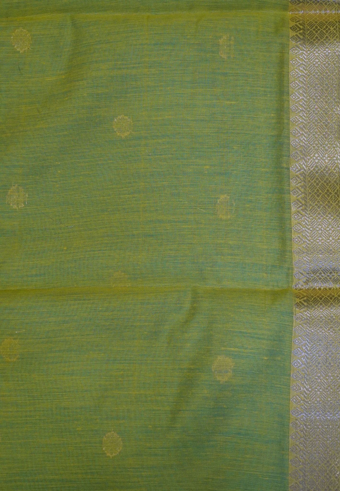 Maheshwari Silk Saree - Teal Green