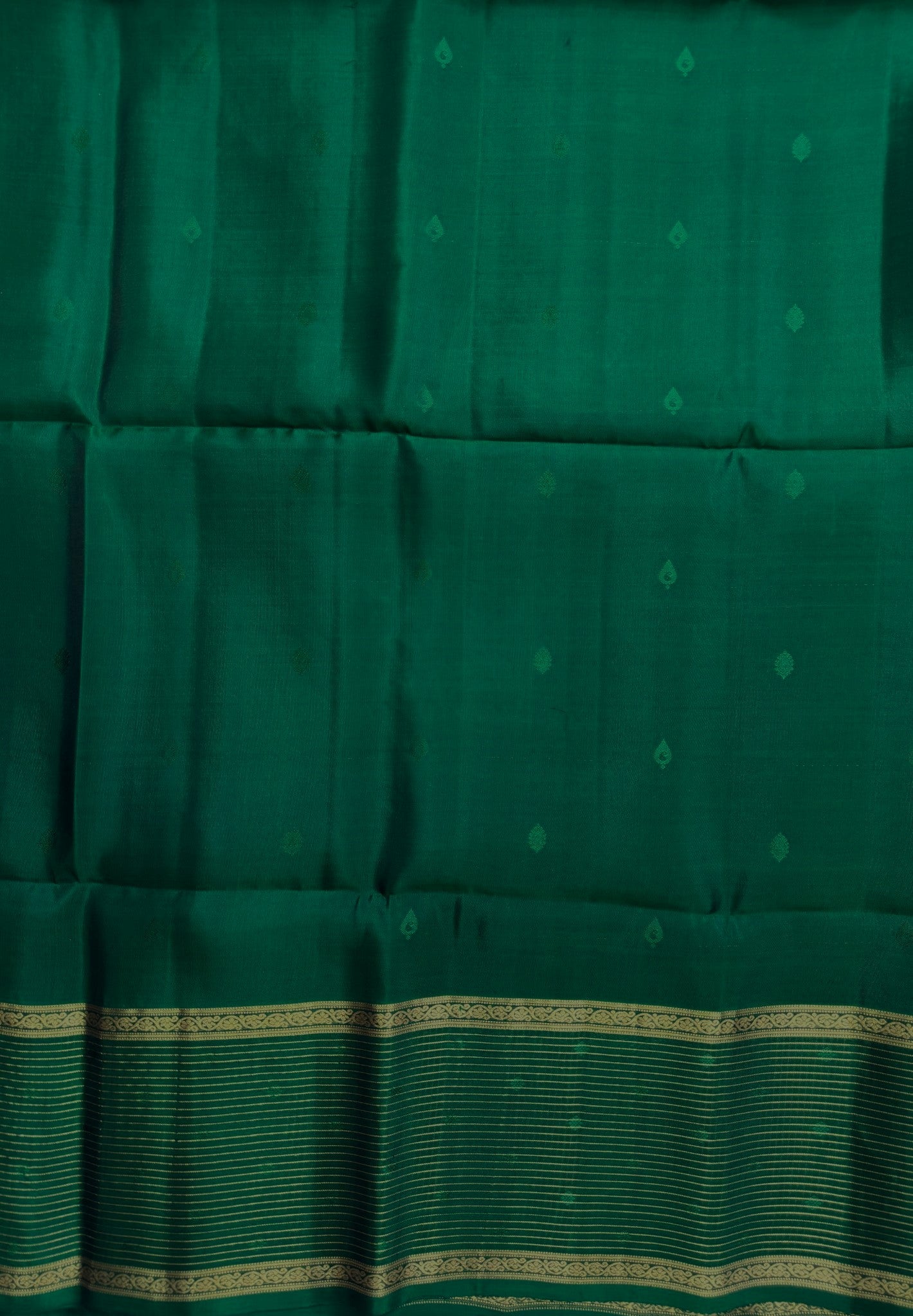 Pure Kanchipuram Silk Saree – Pale Orange with Zari Check Border