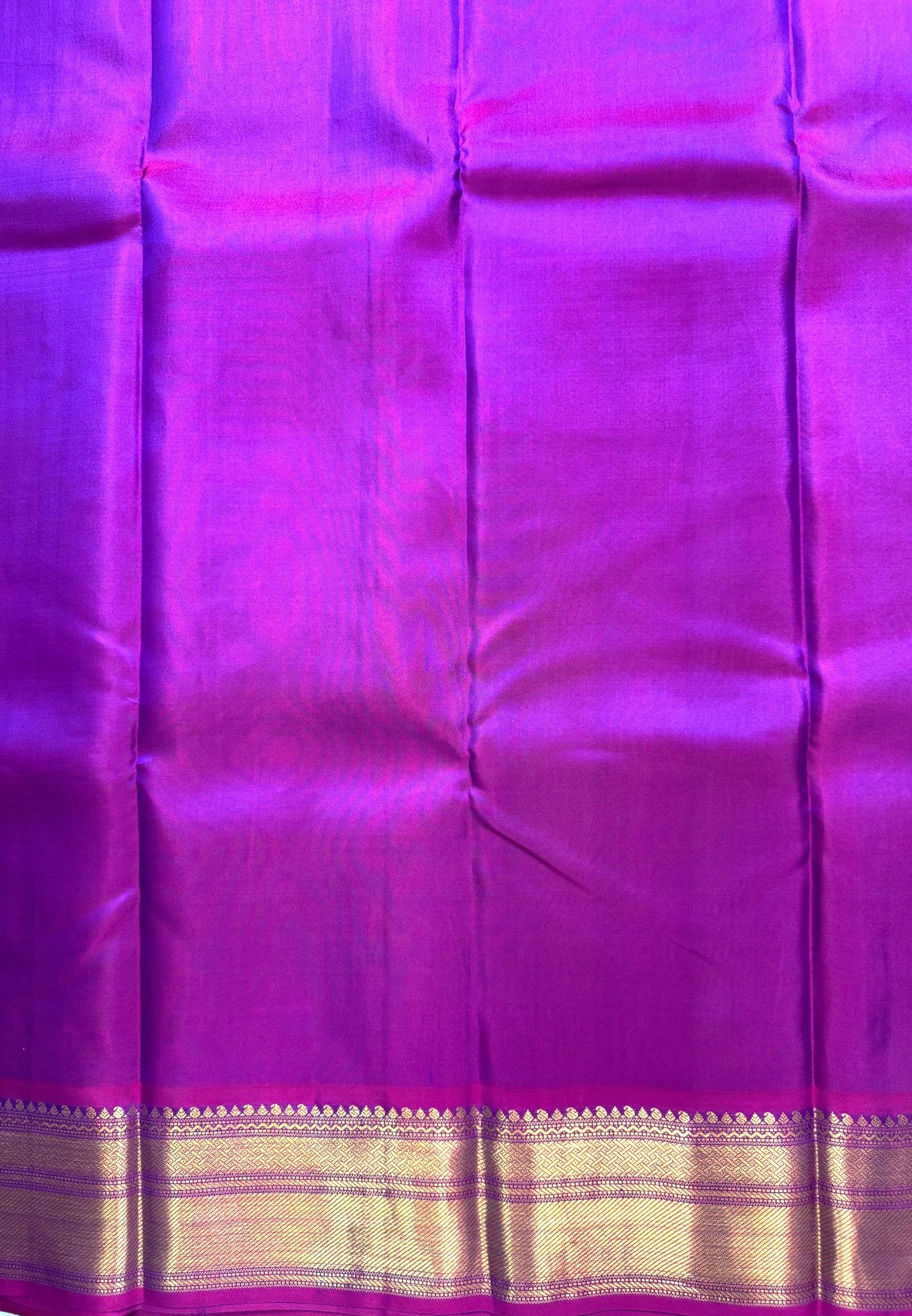 Pure Kanchipuram Silk Saree -Teal Green-Purple