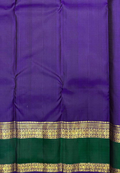 Pure Kanchipuram Silk Saree-Golden Mustard In Vertical Medallion Zari With Contrast Border