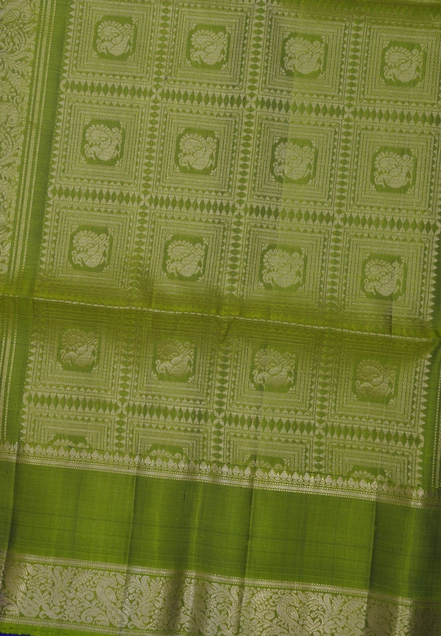 Pure Soft Silk Saree -Purple with Light Green Retapet Border