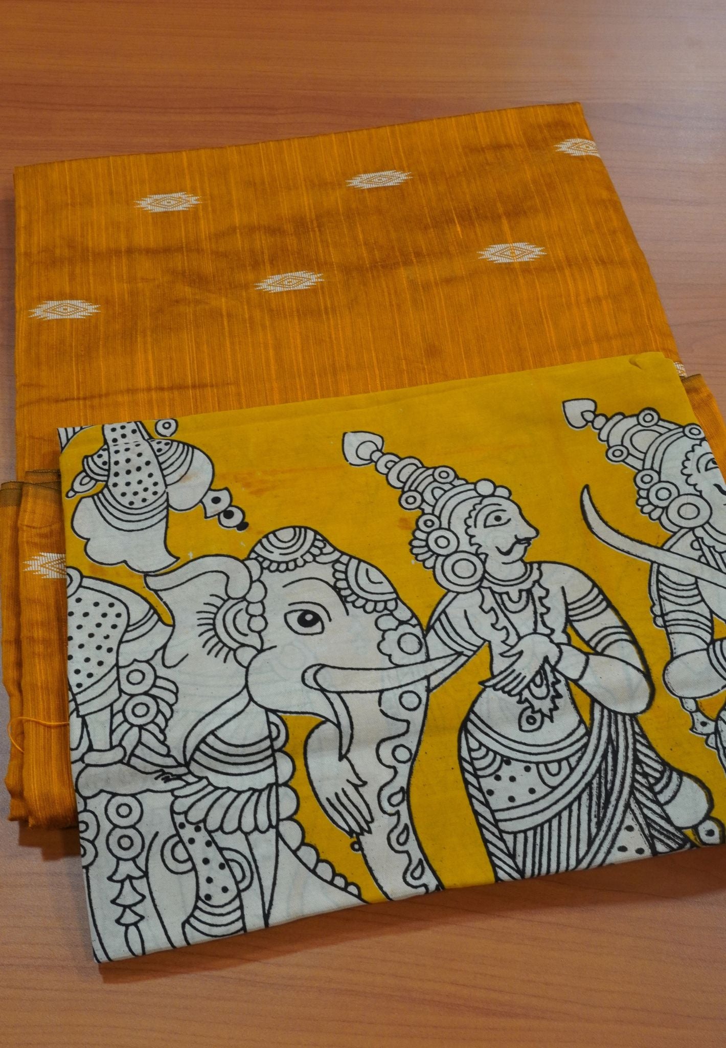 Unstitched Sawar Suit - Kalamkari Dupatta