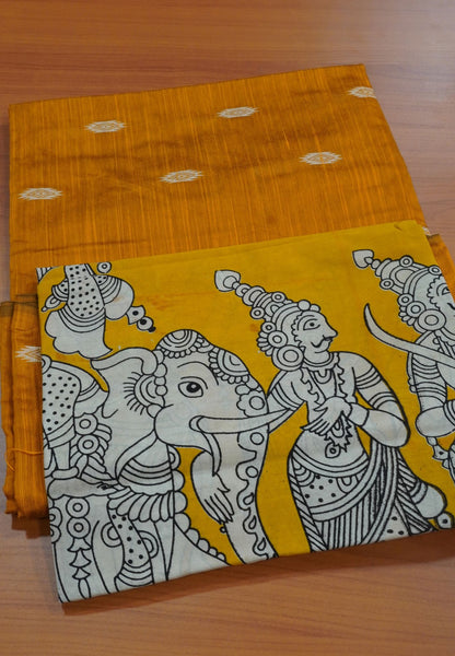 Unstitched Sawar Suit - Kalamkari Dupatta