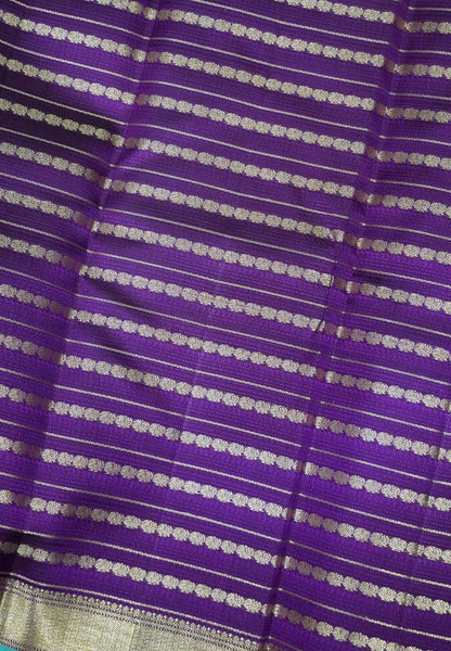 Pure Kanchipuram Silk Saree- Wine Small Border with Annam Butta
