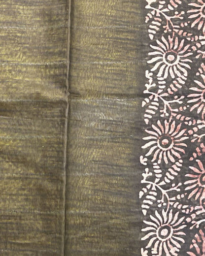Bhagalpur Cotton Saree - Yellow