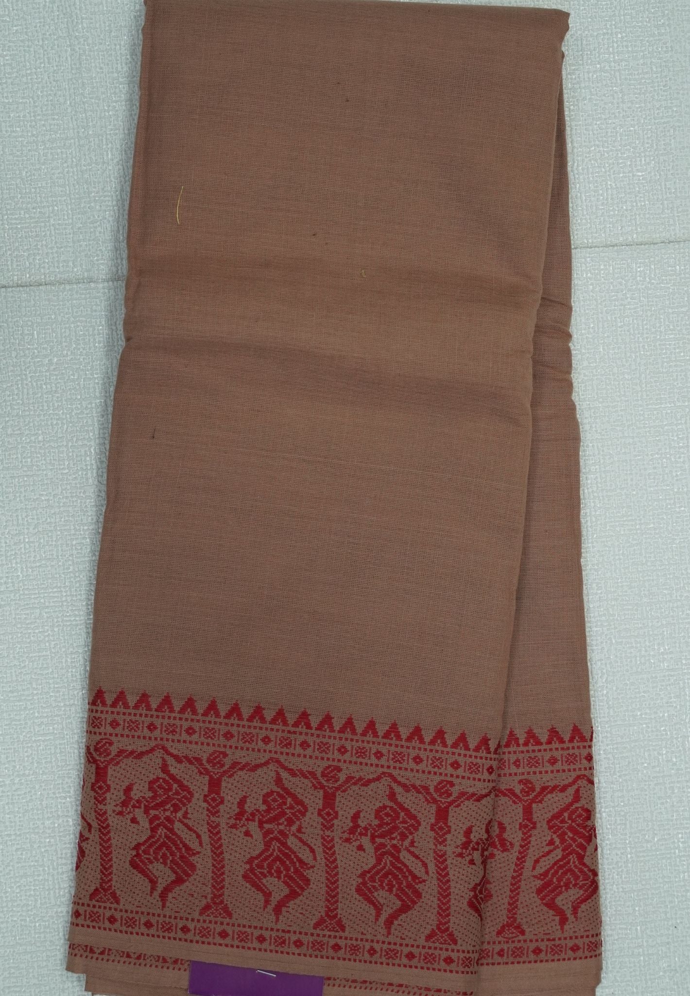 Cotton Dance Saree-Light Brown