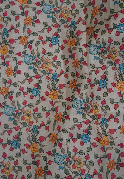 Crush Vairaoosi Tissue Silk-Sea Green with applique work