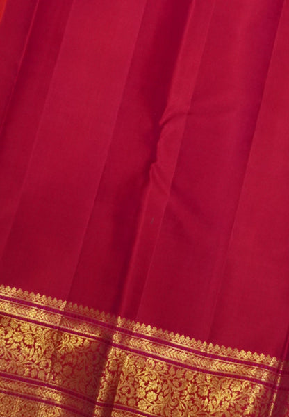 Pure Kanchipuram Silk Saree- Pastle Pink with Geometric Woven Pattern
