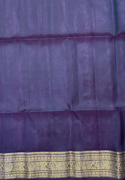 Pure Kanchipuram Silk Saree-Mauve Pink With Contrast Border