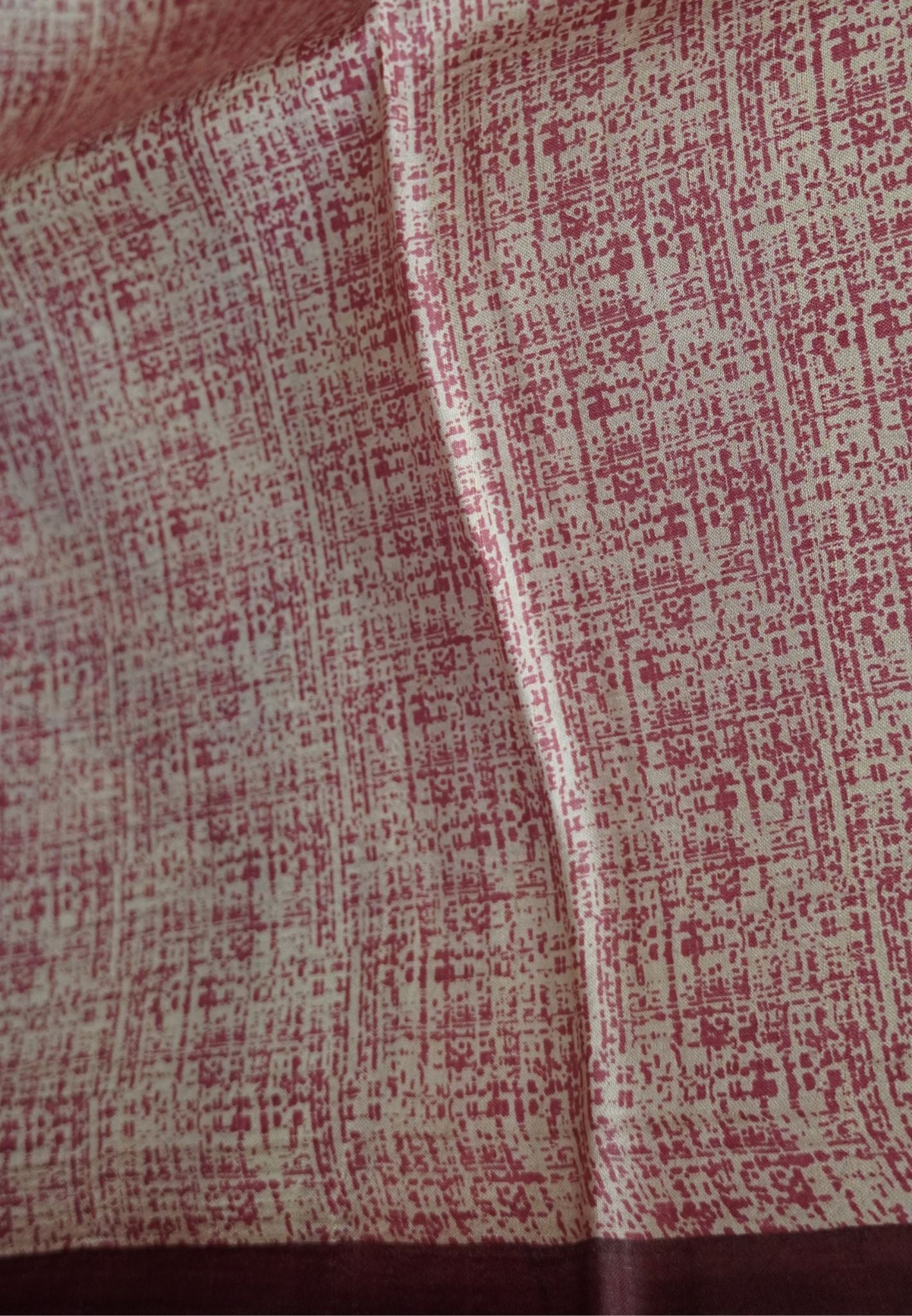 Pure Tussar Saree-Red in Paisley Pattern