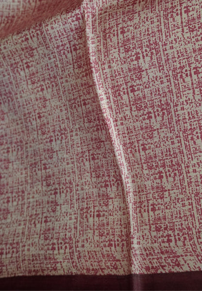 Pure Tussar Saree-Red in Paisley Pattern