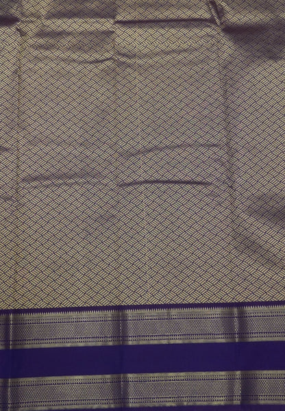 Budget Kanchipuram Saree-Greenish Purple with Retapet Border