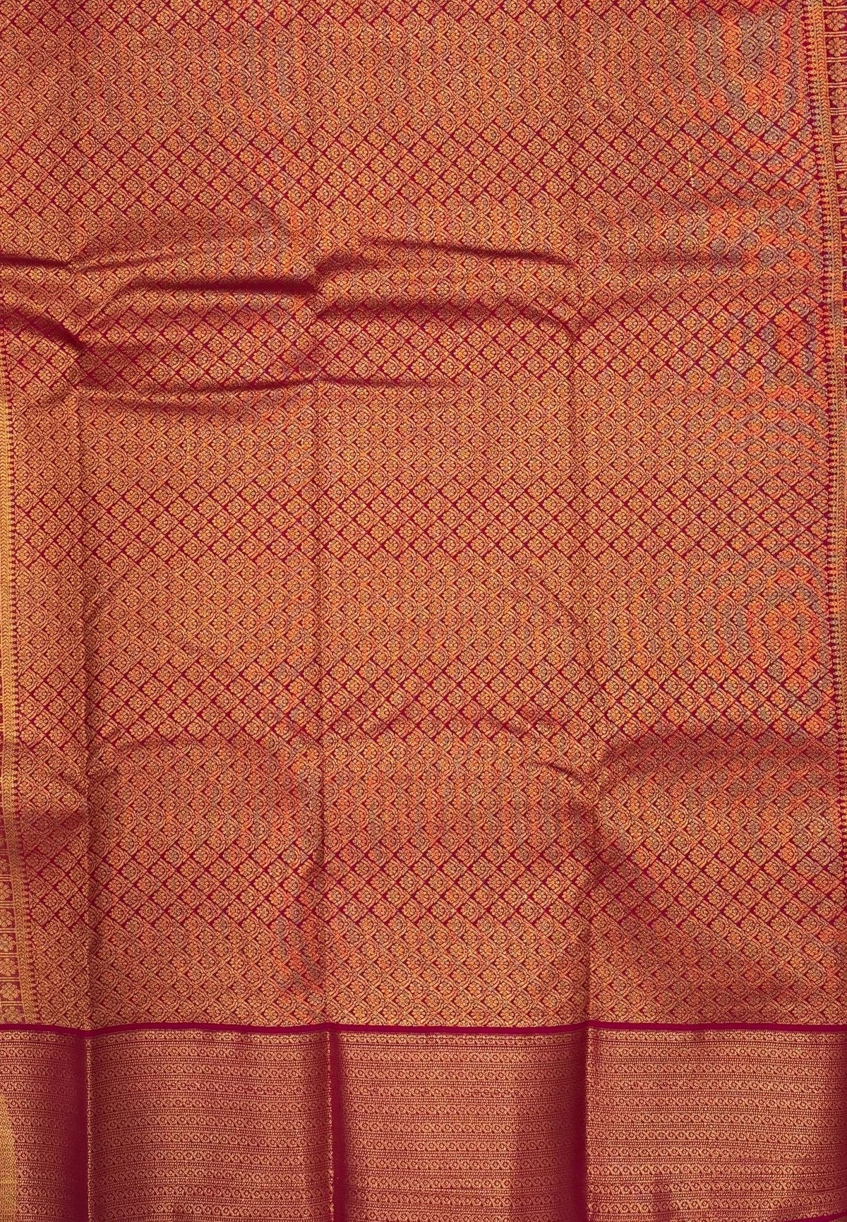 Budget Kanchipuram Saree-Pink in Floral Zari Buttas