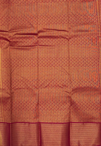 Budget Kanchipuram Saree-Pink in Floral Zari Buttas