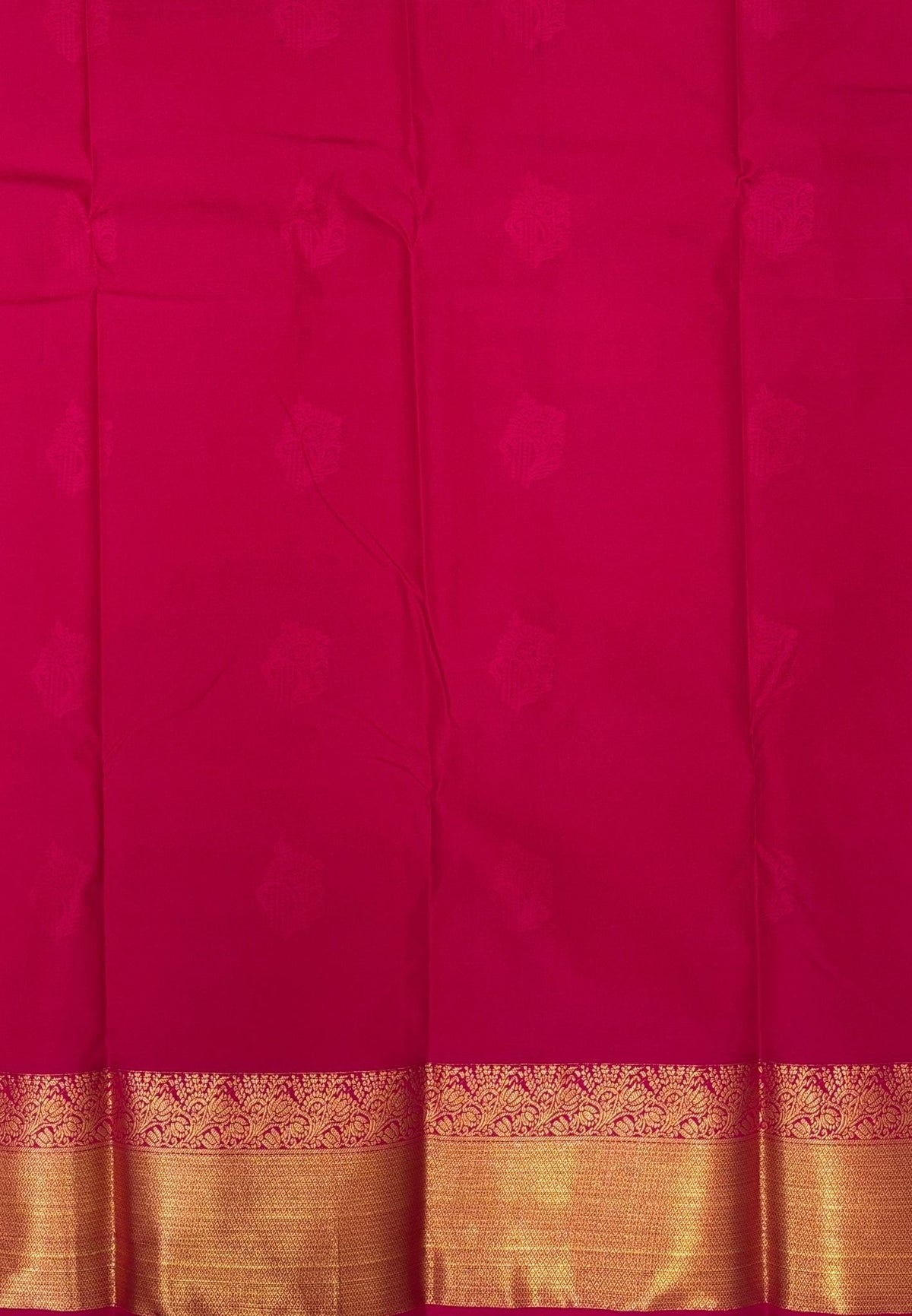 Budget Kanchipuram Saree-Pink in Floral Zari Buttas