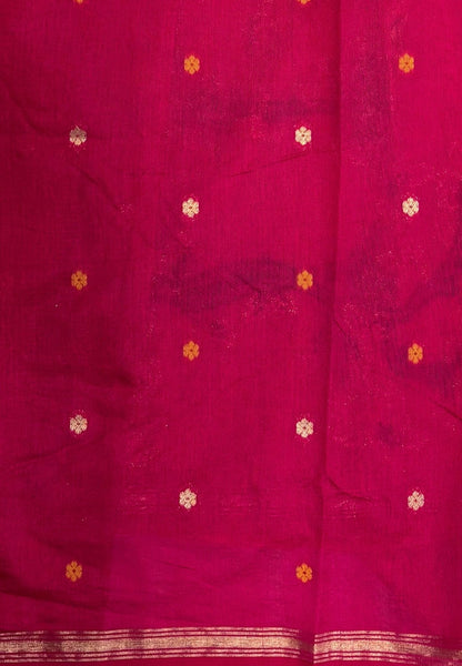 Gaji Silk Saree-Peach In Warli Tree & Elephant With Contrast Border