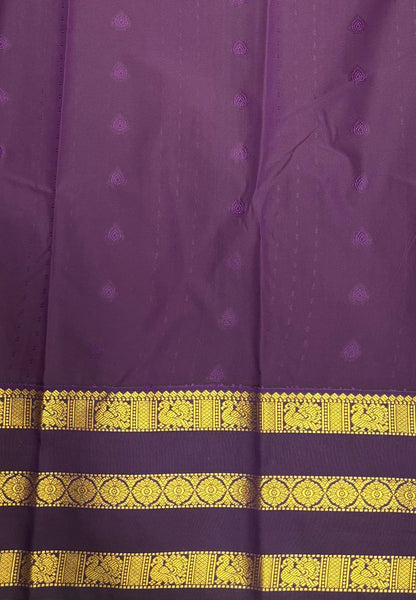 Budget Kanchipuram Saree-Yellow with Contrast Border