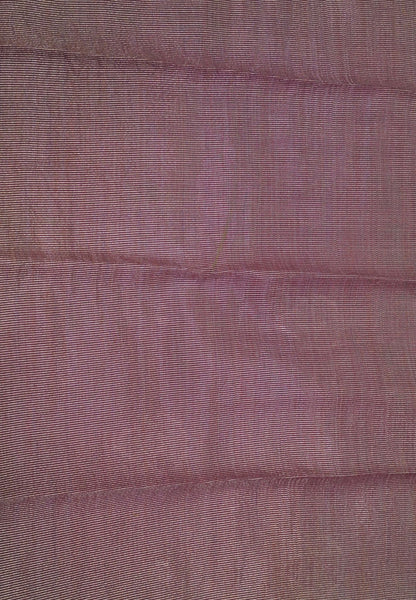 Semi Tussar Saree-Wine with Floral Zari Motif