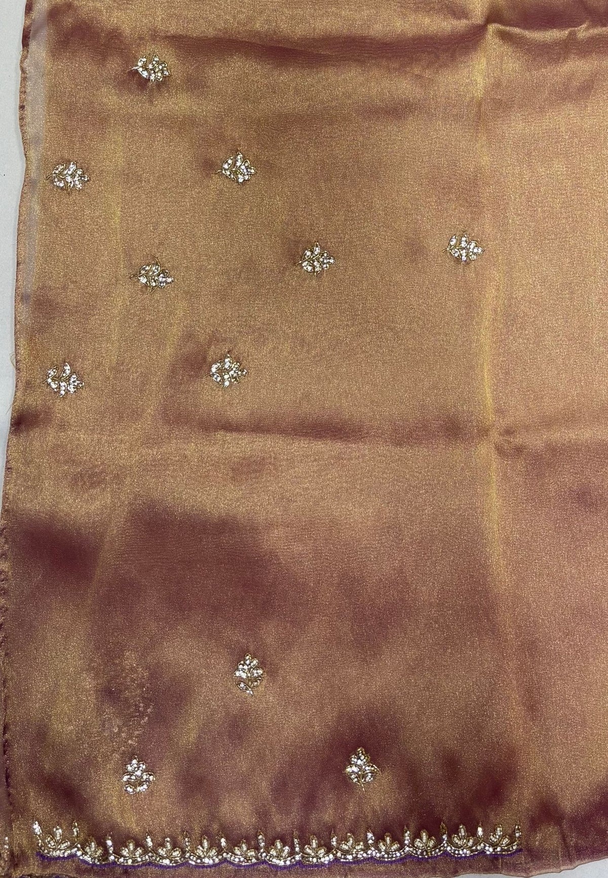 Designer Saree-Golden Purple