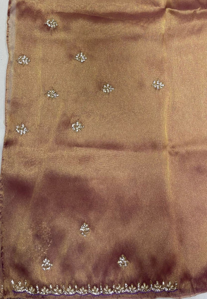 Designer Saree-Golden Purple