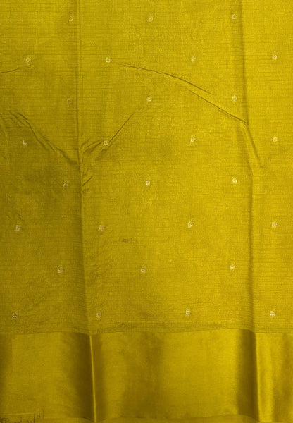 Art Silk Kota Saree-Lime Yellow In Geometric Zari Brocade Border