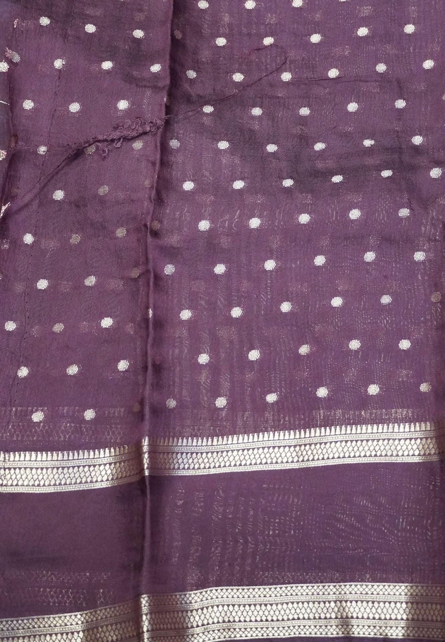 Viscose Saree – Grey with Rich Contrast Border