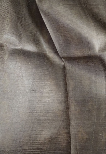 Pure Tussar Saree-Metallic Brown