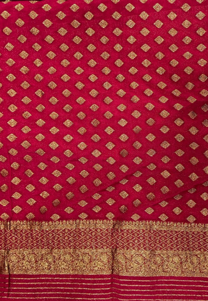 Banarasi Georgette Saree-Tone of Maroon with Retapet Border