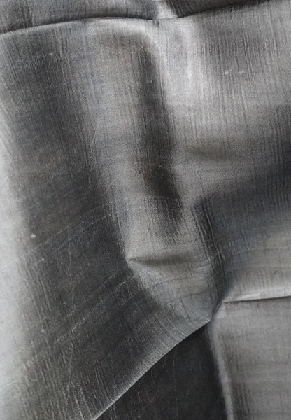 Pure Tussar Saree-Metalllic Green in Diamond Pattern