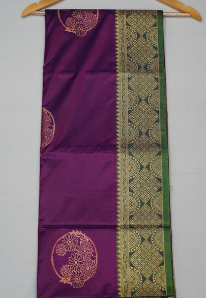 Semi Silk Saree-Wine