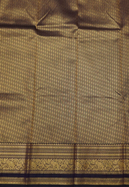 Budget Kanchipuram Saree-Purple with Gaja Border