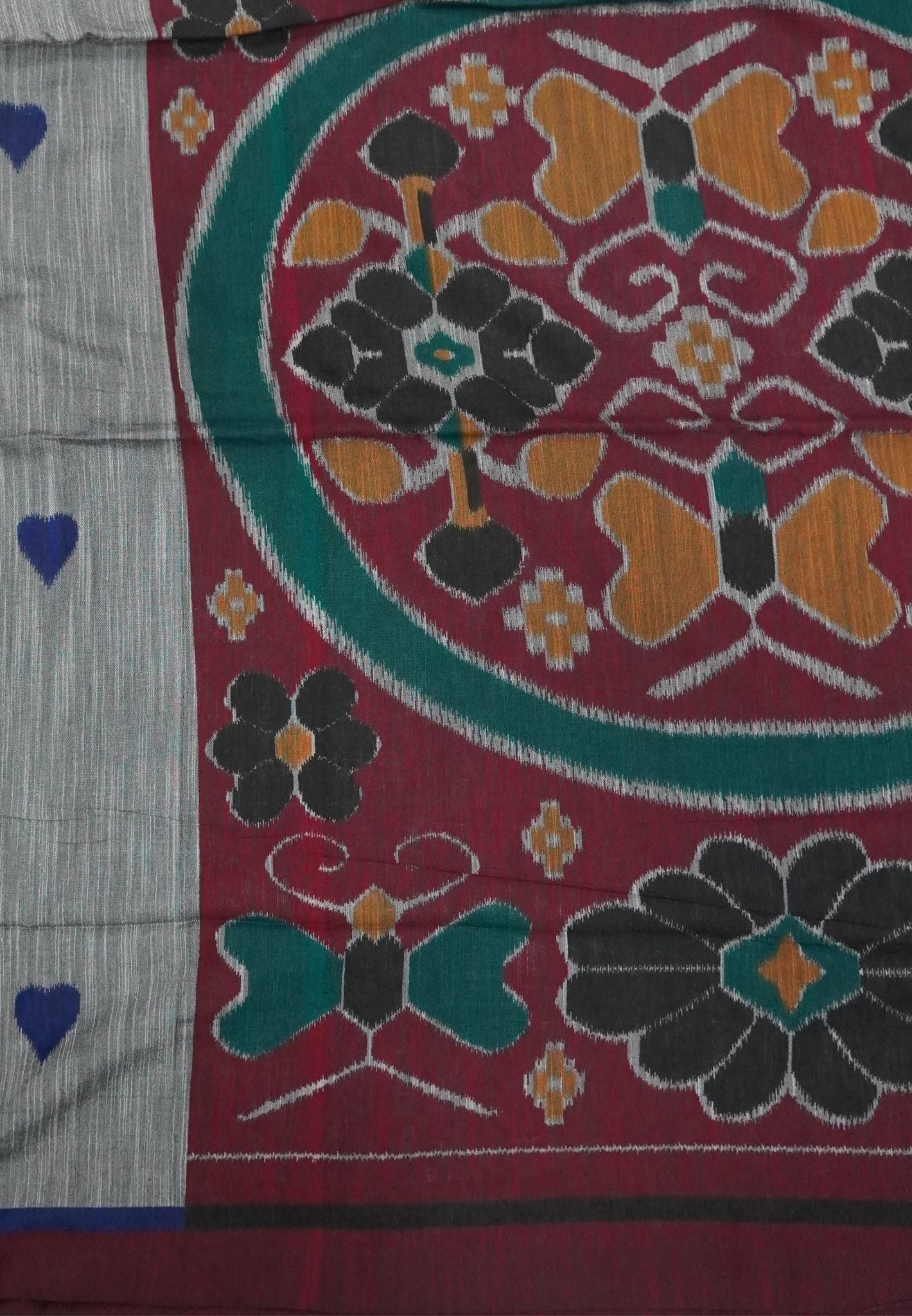 Sambalpuri Cotton Saree-Grey
